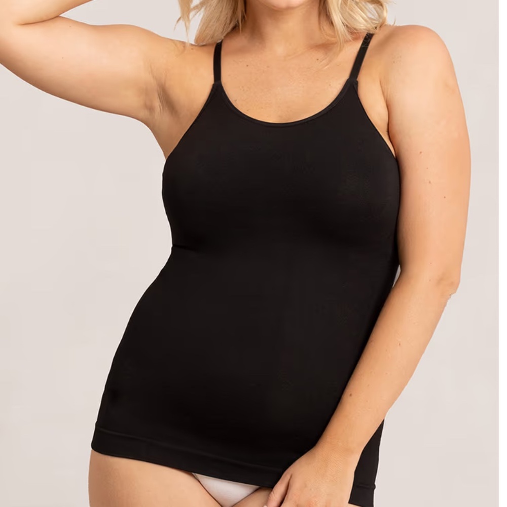 Shapermint All Day Every Day Scoop Neck Cami Sz 2XL Black